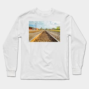 Parallel Railroad Tracks Long Sleeve T-Shirt